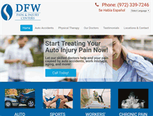 Tablet Screenshot of dfwpainandinjury.com